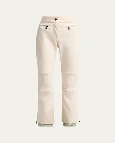 Moncler Stretch Poplin Ski Pants In Neutral