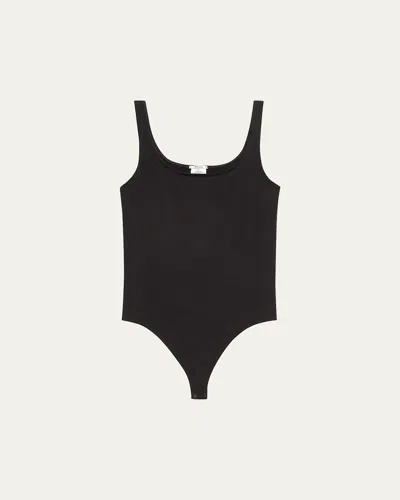 Wolford Jamaika Scoop-neck Thong Bodysuit In Black