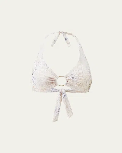Melissa Odabash Brussels Leopard Bikini Top In Neutral