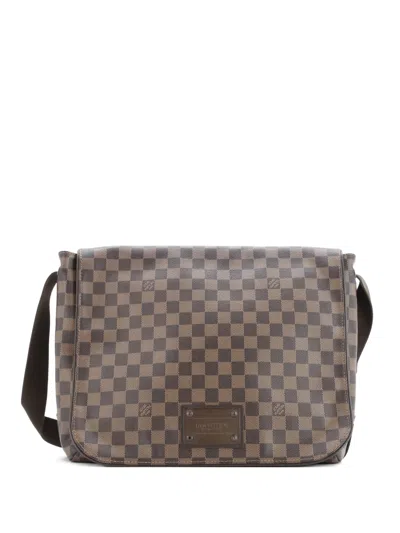 Pre-owned Louis Vuitton Brooklyn Handbag Damier Gm Crossbody Bag In Brown