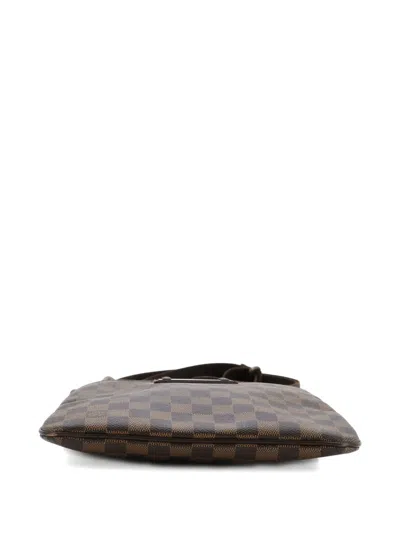 Pre-owned Louis Vuitton Brooklyn Pochette Plate Damier Crossbody Bag In Brown