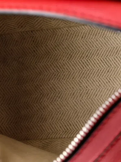 Pre-owned Loewe Puzzle Bag Leather Mini Crossbody Bag In Red