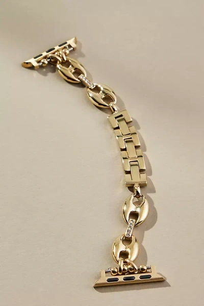 Posh Tech Poppy Rhinestone Apple Watch Band In Gold