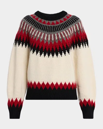 Polo Ralph Lauren Wool-cashmere Fair Isle Sweater In White