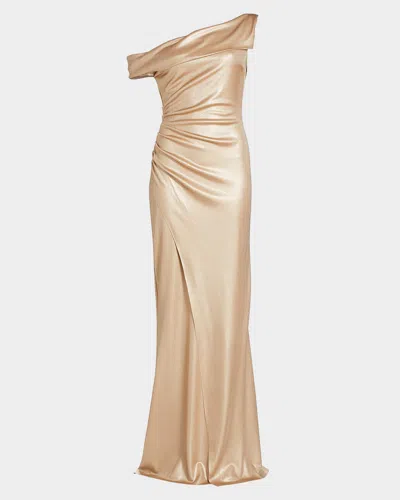 Chiara Boni La Petite Robe Koppany Splendid Draped Gown In Gold
