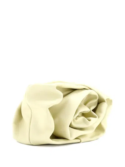 Pre-owned Burberry Rose Leather Clutch Bag In Yellow