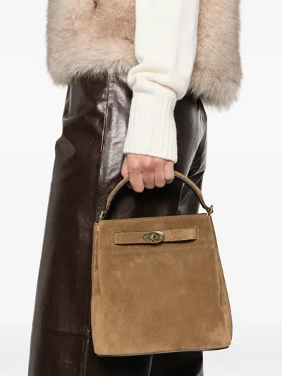 Mulberry Islington Suede Bucket Bag In Nude