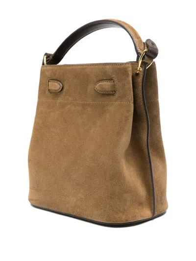 Mulberry Islington Suede Bucket Bag In Nude