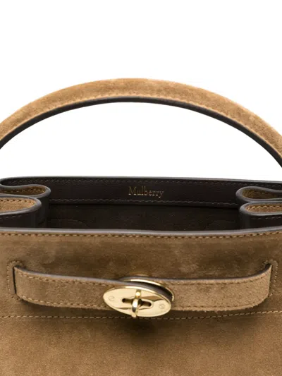 Mulberry Islington Suede Bucket Bag In Nude