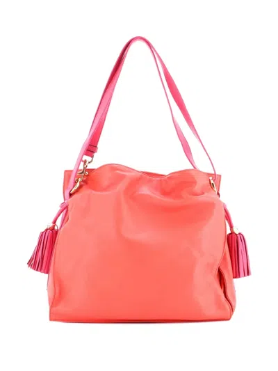 Pre-owned Loewe Flamenco Bag Leather Small Shoulder Bag In Pink