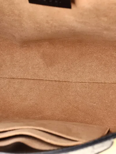 Pre-owned Gucci Osiride Top Handle Bag Gg Coated Canvas And Leather Medium Satchel In Black