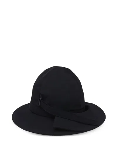Y's Gabardine Bucket Hat In Black