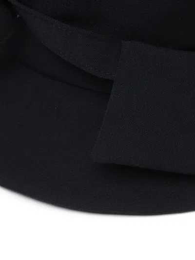 Y's Gabardine Bucket Hat In Black