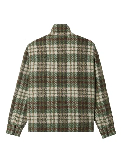 Thug Club Zip Checked Jacket In Multi