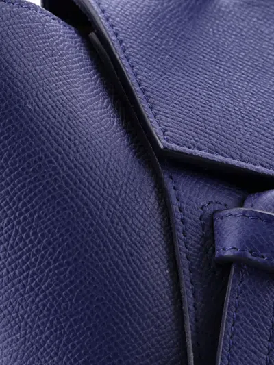 Pre-owned Celine Belt Bag Calfskin Mini Satchel In Blue