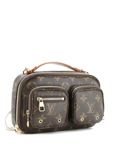 Pre-owned Louis Vuitton Utility Monogram Canvas Crossbody Bag In Brown