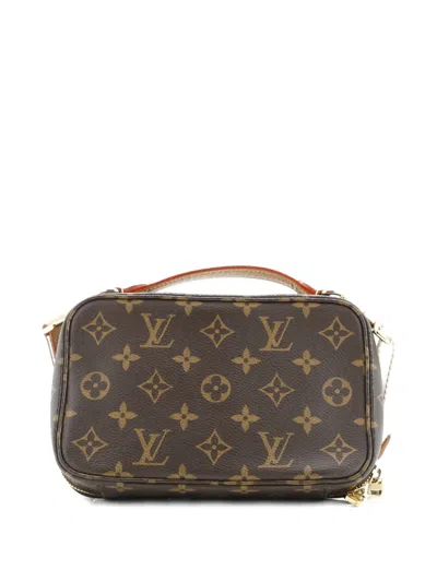 Pre-owned Louis Vuitton Utility Monogram Canvas Crossbody Bag In Brown