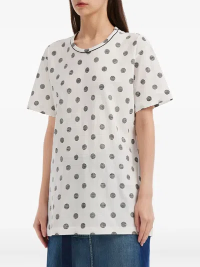 Y's Polka-dot T-shirt In White