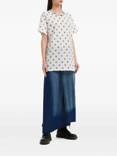 Y's Polka-dot T-shirt In White