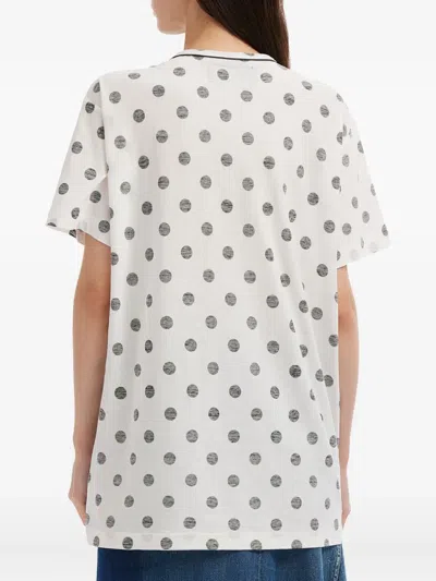 Y's Polka-dot T-shirt In White