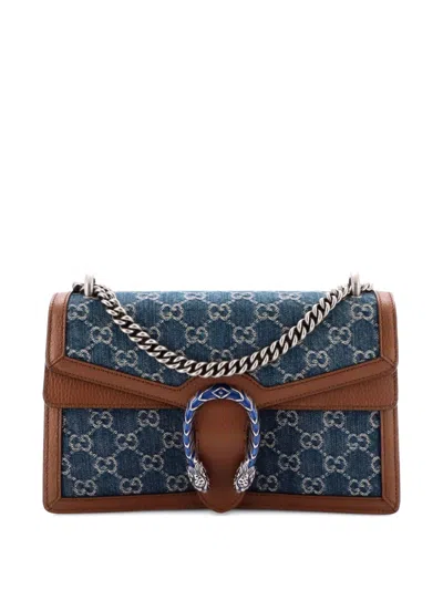 Pre-owned Gucci Dionysus Bag Gg Denim Small Shoulder Bag In Blue
