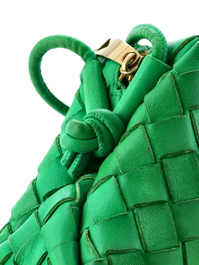Pre-owned Bottega Veneta Loop Intrecciato Nappa Mini Crossbody Bag In Green
