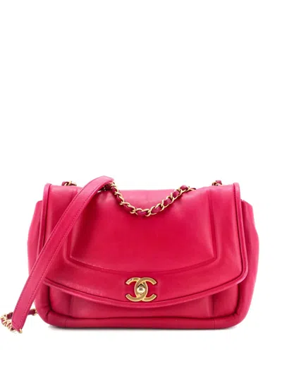 Pre-owned Chanel Puffy Flap Bag Lambskin Small Shoulder Bag In Pink
