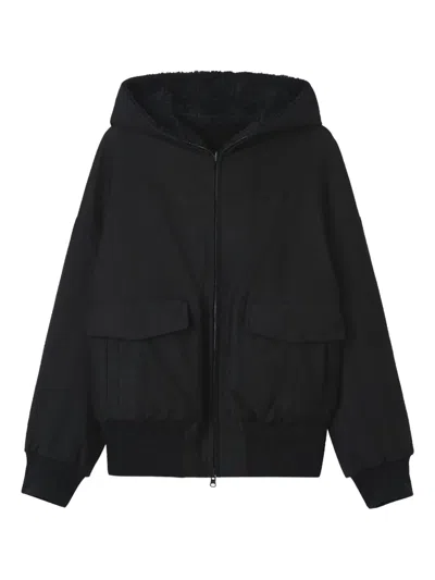 Y's Hooded Pocket Jacket In Black
