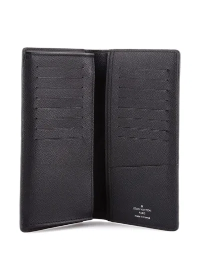 Pre-owned Louis Vuitton Brazza Wallet Damier Graphite Small Wallets In Black