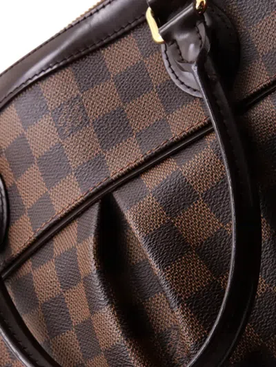 Pre-owned Louis Vuitton Trevi Handbag Damier Pm Satchel In Brown