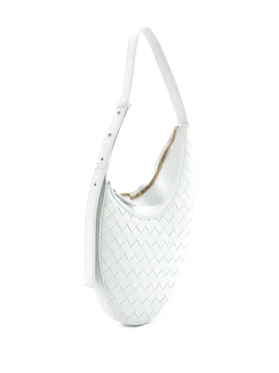 Pre-owned Bottega Veneta Drop Intrecciato Nappa Small Shoulder Bag In Blue