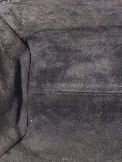 Pre-owned Celine Folded Cabas Leather Small Tote Bag In Black