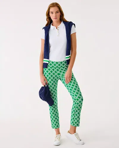 Lilly Pulitzer Upf 50+ Luxletic 28" Corso Kick Flare Pant In Green