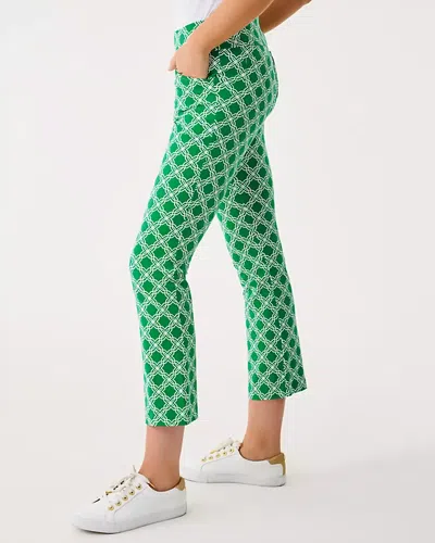 Lilly Pulitzer Upf 50+ Luxletic 28" Corso Kick Flare Pant In Green