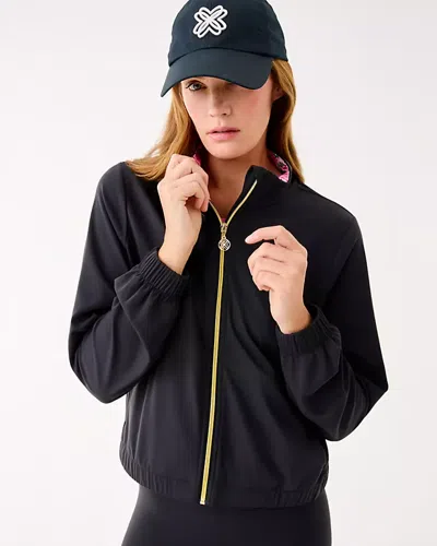 Lilly Pulitzer Upf 50+ Luxletic Aegean Jacket In Black