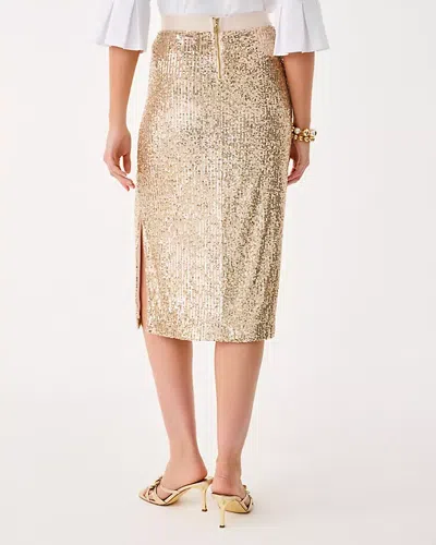 Lilly Pulitzer Kendrick Midi Skirt In Gold