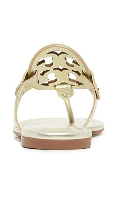 Tory Burch Miller Crystal Embellished Thong Sandals In Spark Gold