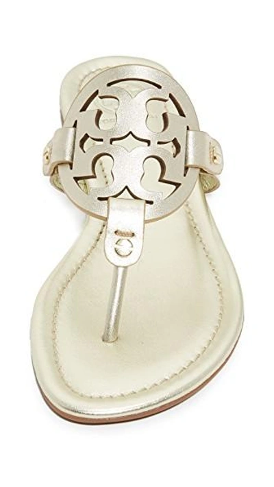 Tory Burch Miller Crystal Embellished Thong Sandals In Spark Gold