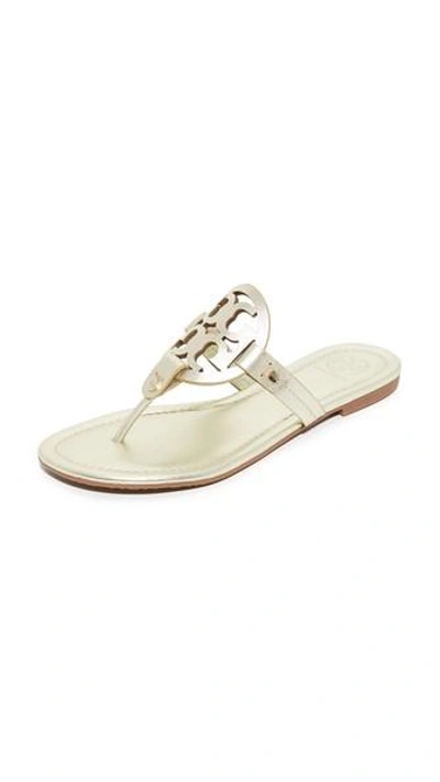Tory Burch Miller Crystal Embellished Thong Sandals In Spark Gold