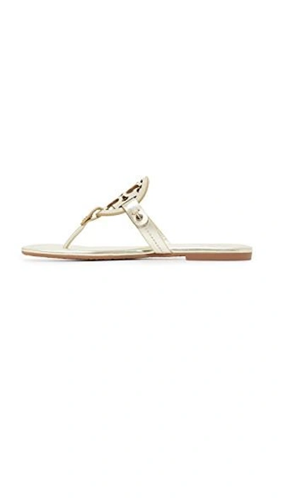 Tory Burch Miller Crystal Embellished Thong Sandals In Spark Gold