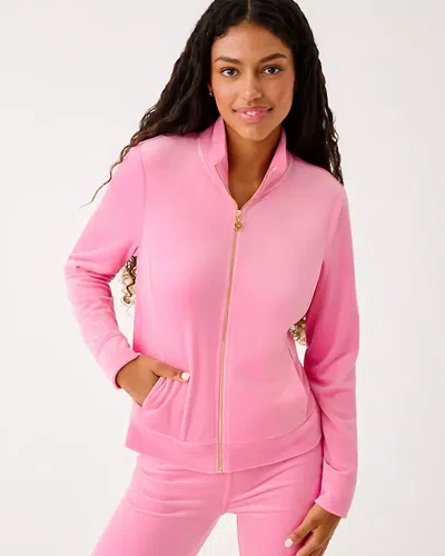 Lilly Pulitzer Regate Velour Jacket In Pink