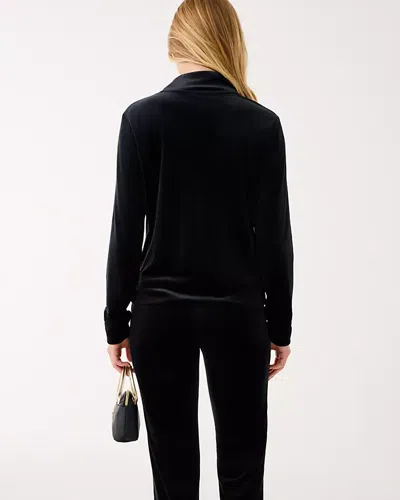 Lilly Pulitzer Regate Velour Jacket In Black