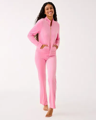 Lilly Pulitzer Regate Velour Jacket In Pink