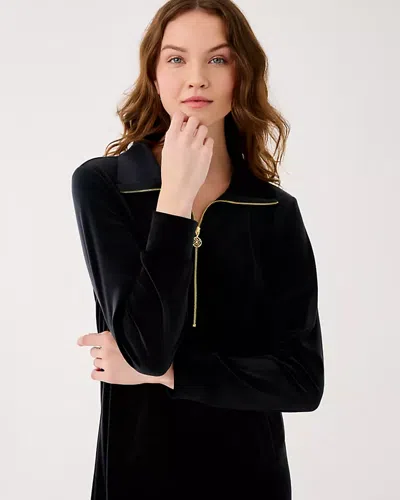 Lilly Pulitzer Eleni Velour Dress In Black