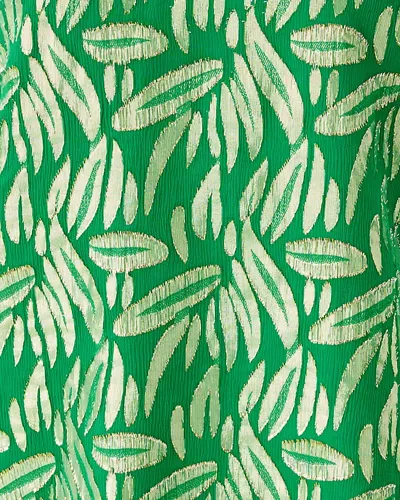 Lilly Pulitzer Giana Long Sleeve Silk Top In Green