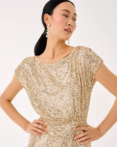 Lilly Pulitzer Aylin Sequin Midi Dress In Gold