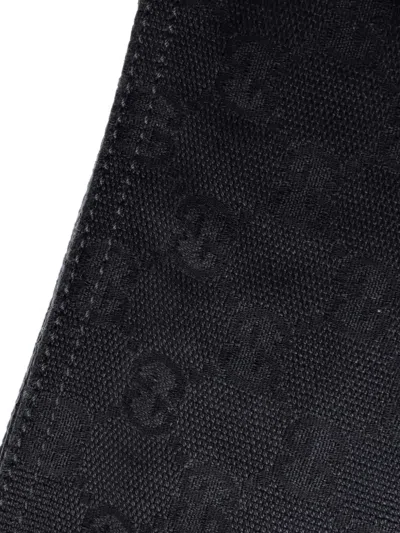 Pre-owned Gucci Web Strap Messenger Bag Gg Canvas Small Crossbody Bag In Black