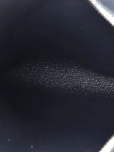 Pre-owned Hermes Pochenplus Sling Wallet Leather Crossbody Bag In Gray