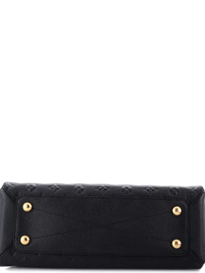 Pre-owned Louis Vuitton Vosges Handbag Whipstitch Monogram Empreinte Leather Mm Satchel In Black