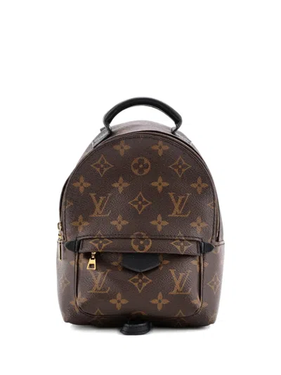 Pre-owned Louis Vuitton Palm Springs Monogram Canvas Mini Backpack In Brown